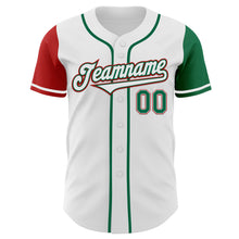 Charger l&#39;image dans la galerie, Custom White Kelly Green-Red Authentic Two Tone Baseball Jersey
