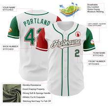 Charger l&#39;image dans la galerie, Custom White Kelly Green-Red Authentic Two Tone Baseball Jersey
