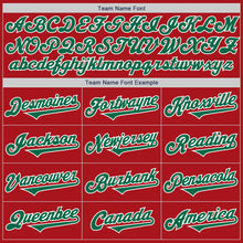 Load image into Gallery viewer, Custom Red Kelly Green-White Authentic Two Tone Baseball Jersey
