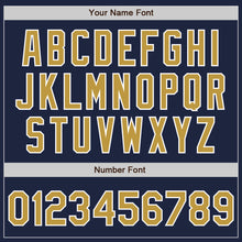 Load image into Gallery viewer, Custom Navy Old Gold-White Authentic Two Tone Baseball Jersey
