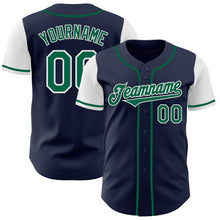 Загрузить изображение в средство просмотра галереи, Custom Navy Kelly Green-White Authentic Two Tone Baseball Jersey
