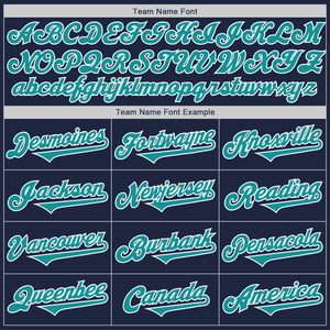 Custom Navy Teal-White Authentic Two Tone Baseball Jersey