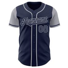 Load image into Gallery viewer, Custom Navy Gray Authentic Two Tone Baseball Jersey
