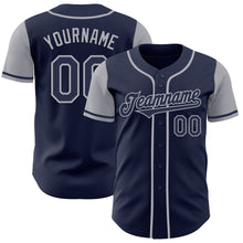 Load image into Gallery viewer, Custom Navy Gray Authentic Two Tone Baseball Jersey
