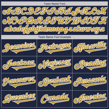 Загрузить изображение в средство просмотра галереи, Custom Navy Old Gold-White Authentic Two Tone Baseball Jersey
