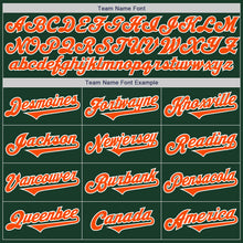 Laden Sie das Bild in den Galerie-Viewer, Custom Green Orange-White Authentic Two Tone Baseball Jersey
