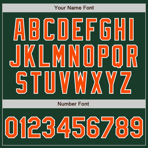 Custom Green Orange-White Authentic Two Tone Baseball Jersey