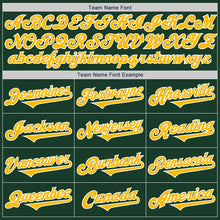 Load image into Gallery viewer, Custom Green Gold-White Authentic Two Tone Baseball Jersey
