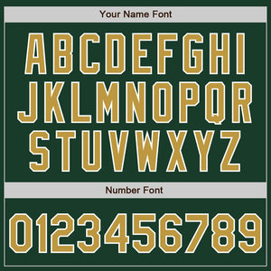 Custom Green Old Gold-White Authentic Two Tone Baseball Jersey