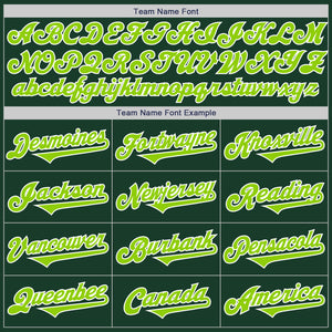 Custom Green Neon Green-White Authentic Two Tone Baseball Jersey