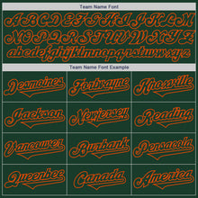 Load image into Gallery viewer, Custom Green Orange Authentic Two Tone Baseball Jersey
