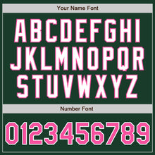 Load image into Gallery viewer, Custom Green Pink-White Authentic Two Tone Baseball Jersey
