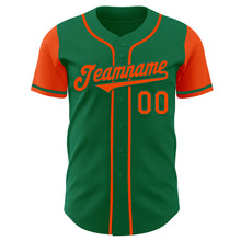 Load image into Gallery viewer, Custom Kelly Green Orange Authentic Two Tone Baseball Jersey
