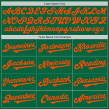 Load image into Gallery viewer, Custom Kelly Green Orange Authentic Two Tone Baseball Jersey
