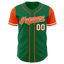 Загрузить изображение в средство просмотра галереи, Custom Kelly Green Orange-White Authentic Two Tone Baseball Jersey
