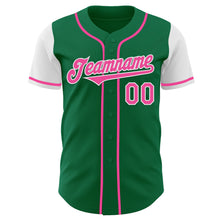 Charger l&#39;image dans la galerie, Custom Kelly Green Pink-White Authentic Two Tone Baseball Jersey
