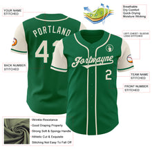 Charger l&#39;image dans la galerie, Custom Kelly Green Cream Authentic Two Tone Baseball Jersey
