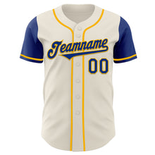 Load image into Gallery viewer, Custom Cream Royal-Gold Authentic Two Tone Baseball Jersey
