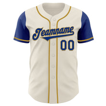 Laden Sie das Bild in den Galerie-Viewer, Custom Cream Royal-Old Gold Authentic Two Tone Baseball Jersey
