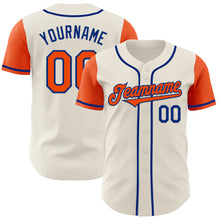 Загрузить изображение в средство просмотра галереи, Custom Cream Orange-Royal Authentic Two Tone Baseball Jersey
