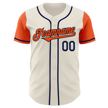 Загрузить изображение в средство просмотра галереи, Custom Cream Orange-Navy Authentic Two Tone Baseball Jersey
