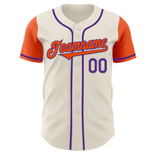 Загрузить изображение в средство просмотра галереи, Custom Cream Orange-Purple Authentic Two Tone Baseball Jersey
