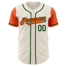 Загрузить изображение в средство просмотра галереи, Custom Cream Orange-Green Authentic Two Tone Baseball Jersey
