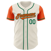 Загрузить изображение в средство просмотра галереи, Custom Cream Orange-Kelly Green Authentic Two Tone Baseball Jersey
