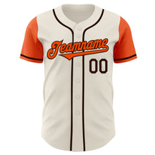 Загрузить изображение в средство просмотра галереи, Custom Cream Orange-Brown Authentic Two Tone Baseball Jersey
