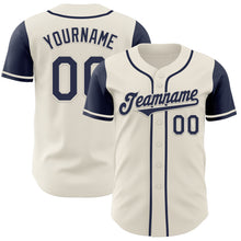 Загрузить изображение в средство просмотра галереи, Custom Cream Navy Authentic Two Tone Baseball Jersey
