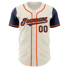 Загрузить изображение в средство просмотра галереи, Custom Cream Navy-Orange Authentic Two Tone Baseball Jersey
