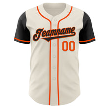 Загрузить изображение в средство просмотра галереи, Custom Cream Black-Orange Authentic Two Tone Baseball Jersey
