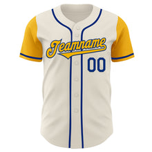 Загрузить изображение в средство просмотра галереи, Custom Cream Gold-Royal Authentic Two Tone Baseball Jersey
