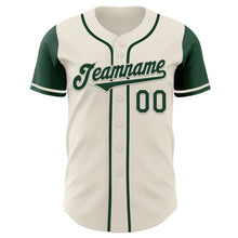 Загрузить изображение в средство просмотра галереи, Custom Cream Green Authentic Two Tone Baseball Jersey
