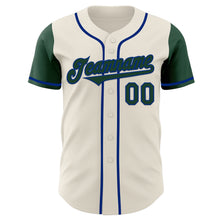 Charger l&#39;image dans la galerie, Custom Cream Green-Royal Authentic Two Tone Baseball Jersey
