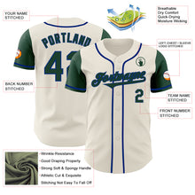 Charger l&#39;image dans la galerie, Custom Cream Green-Royal Authentic Two Tone Baseball Jersey
