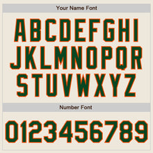 Load image into Gallery viewer, Custom Cream Green-Orange Authentic Two Tone Baseball Jersey
