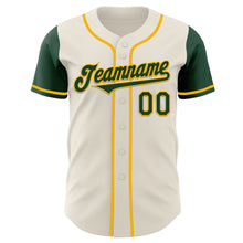 Charger l&#39;image dans la galerie, Custom Cream Green-Gold Authentic Two Tone Baseball Jersey
