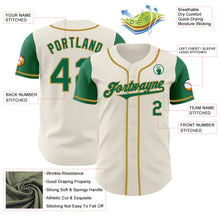 Charger l&#39;image dans la galerie, Custom Cream Kelly Green-Old Gold Authentic Two Tone Baseball Jersey
