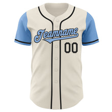 Charger l&#39;image dans la galerie, Custom Cream Light Blue-Black Authentic Two Tone Baseball Jersey
