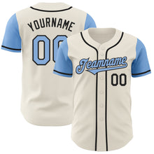 Charger l&#39;image dans la galerie, Custom Cream Light Blue-Black Authentic Two Tone Baseball Jersey
