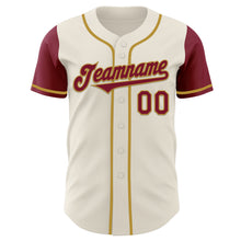 Charger l&#39;image dans la galerie, Custom Cream Crimson-Old Gold Authentic Two Tone Baseball Jersey
