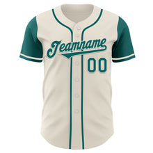 Load image into Gallery viewer, Custom Cream Teal Authentic Two Tone Baseball Jersey
