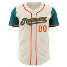 Laden Sie das Bild in den Galerie-Viewer, Custom Cream Teal-Orange Authentic Two Tone Baseball Jersey
