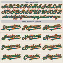 Laden Sie das Bild in den Galerie-Viewer, Custom Cream Teal-Orange Authentic Two Tone Baseball Jersey
