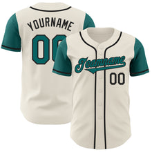 Загрузить изображение в средство просмотра галереи, Custom Cream Teal-Black Authentic Two Tone Baseball Jersey
