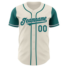 Charger l&#39;image dans la galerie, Custom Cream Teal-Gray Authentic Two Tone Baseball Jersey
