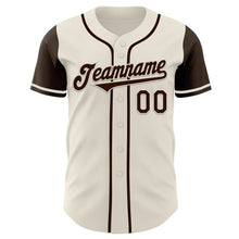 Загрузить изображение в средство просмотра галереи, Custom Cream Brown Authentic Two Tone Baseball Jersey
