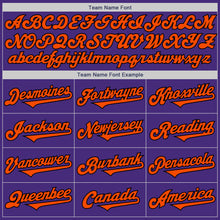 Load image into Gallery viewer, Custom Purple Orange-Black Authentic Two Tone Baseball Jersey
