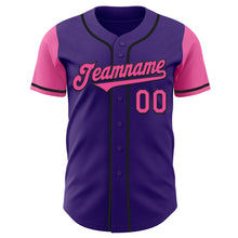 Загрузить изображение в средство просмотра галереи, Custom Purple Pink-Black Authentic Two Tone Baseball Jersey
